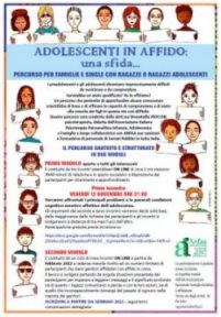 Locandina del progetto ADOLESCENTI IN AFFIDO: una sfida
